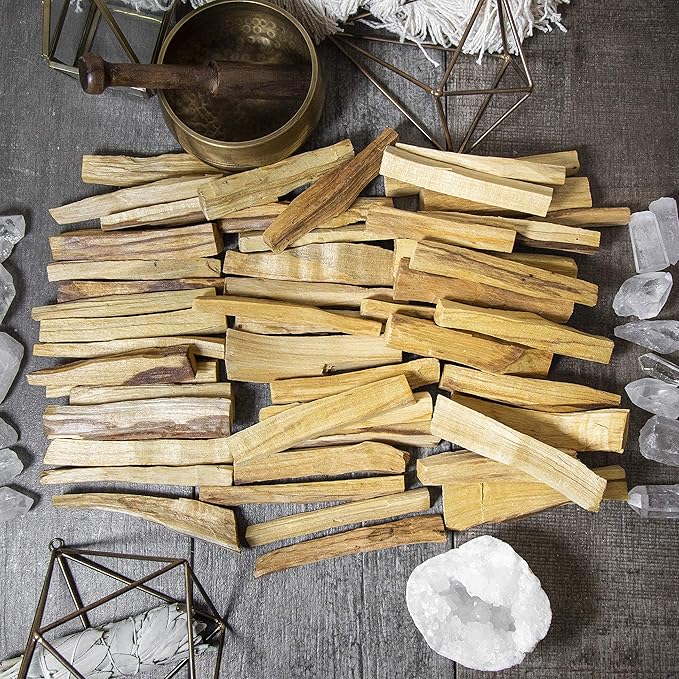 A-Grade Premium Palo Santo Incense - Sustainably Harvested in Peru - Holy Wood Smudge Sticks - Bulk Lot of 48 (Approx 1 lb.) for Cleansing, Smudging, Meditation and Purification (48 Sticks)