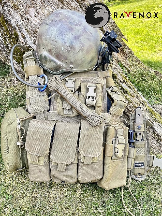 Ravenox Type III 550 Paracord | Genuine Military 550 Cord (Coyote)(100 Feet)| 7 Inner Strand, 100% Twisted Nylon Cordage | Parachute Cord Rope for Military, Survival, Outdoor Recreation | Made in USA