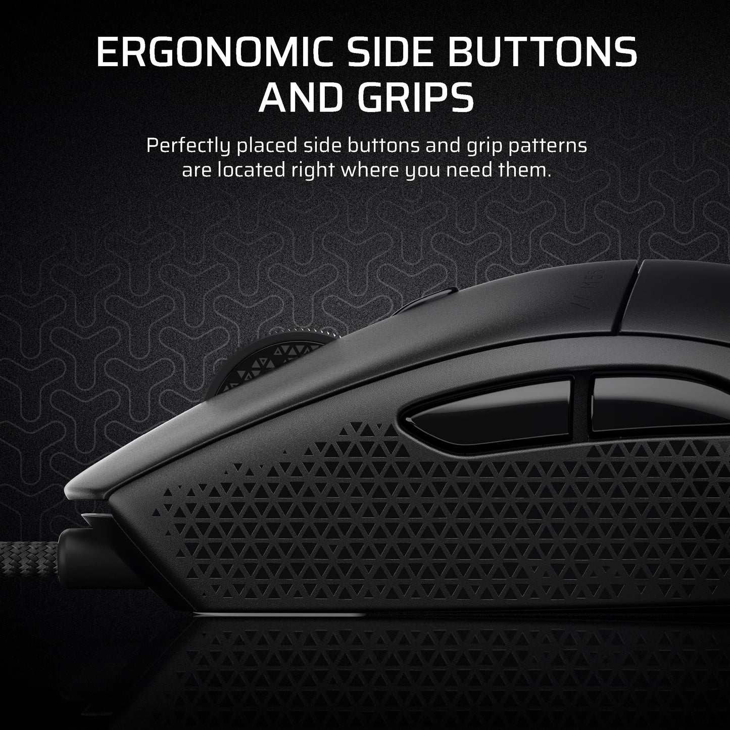 Corsair M55 Wireless Lightweight FPS Gaming Mouse – 2.4GHz & Bluetooth – 24,000 DPI – Long-Lasting Battery Life – Six Programmable Buttons – Textured Side Grips – Black