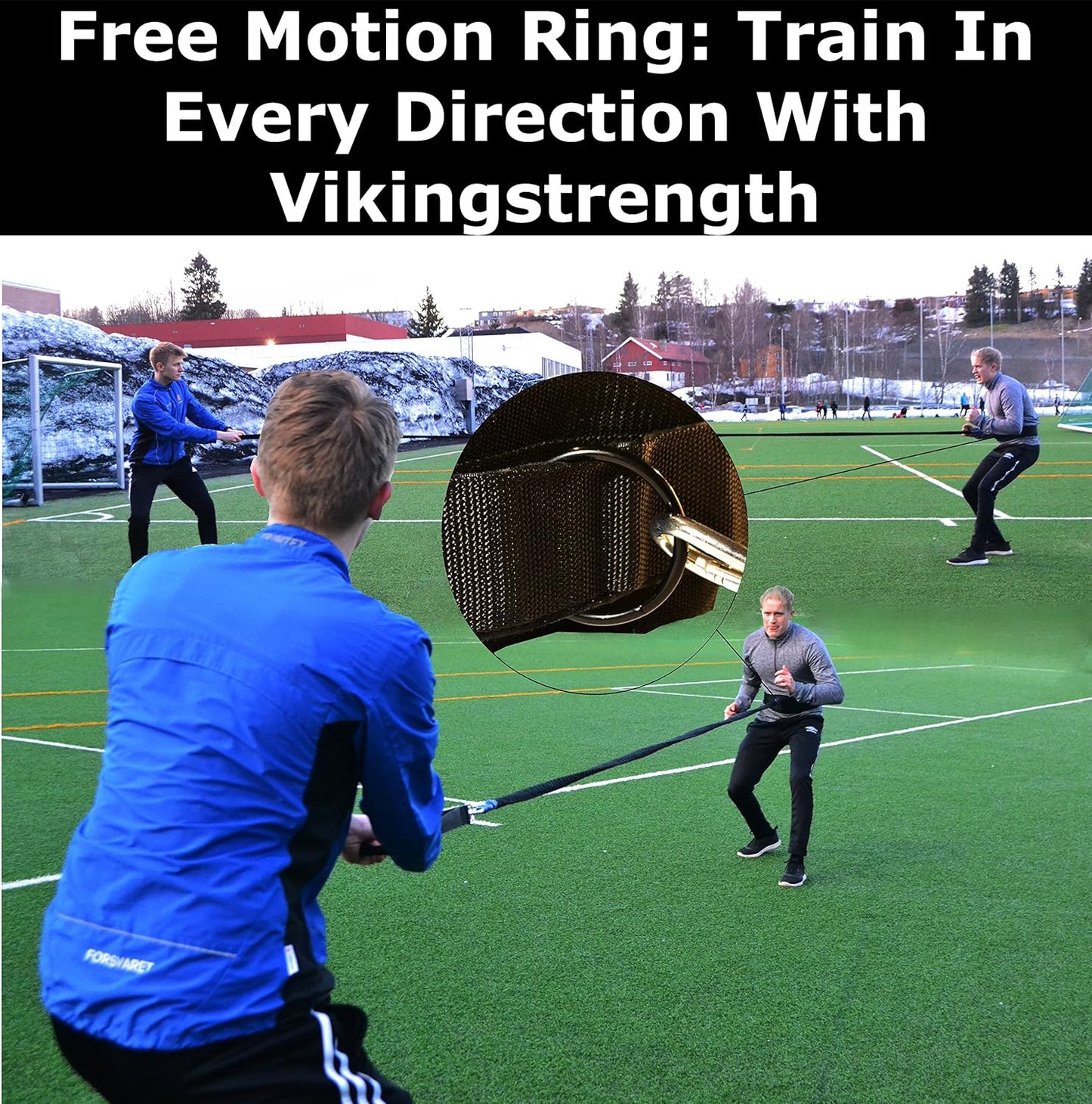 Vikingstrength - 360° Resistance Running Training Bungee Band (Waist) for Speed, Fitness Agility, Speed Strength – Gym Equipment for Football, Basketball, Solo or Partner + V-Strength Workout App