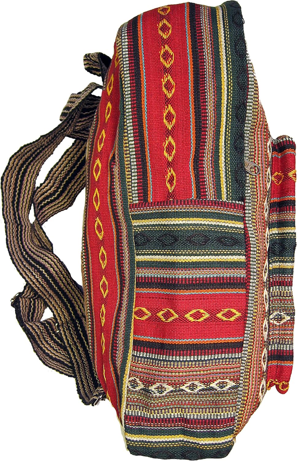 Original Collections Unisex Tribal Red Woven Cotton Ethnic Hippie Backpack or Daypack One_Size