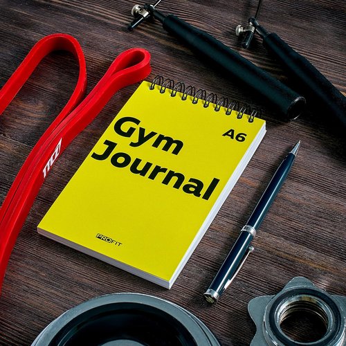 Gym Journal by ProFit – 128 Workouts, A6 (4 x 6 inches), 140 Pages, Wire-bound - Exercise Log Book Designed by Professionals to Get Things Done – Easy to Use Fitness Planner