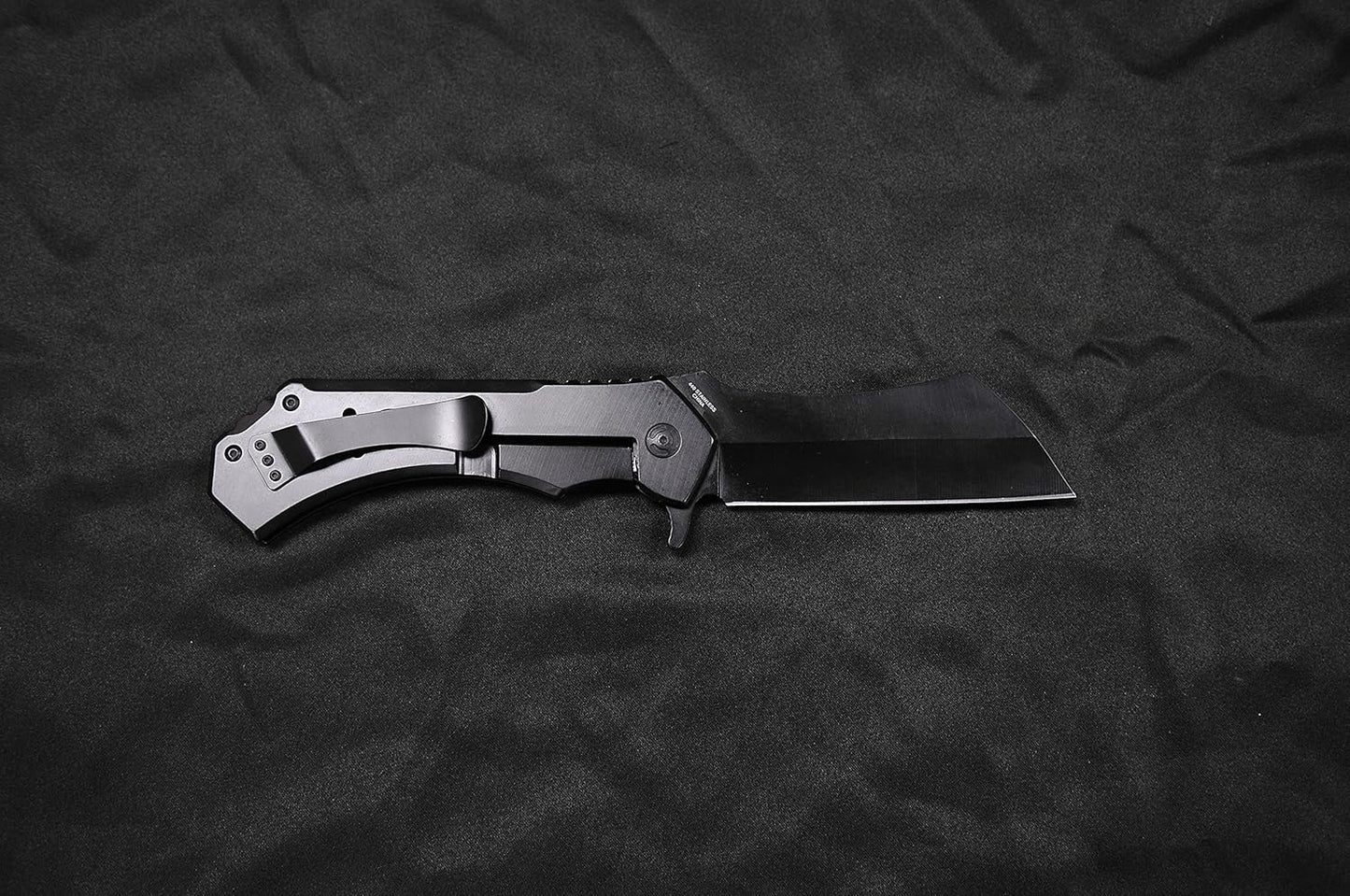 S-TEC 12-inch Rugged Chef Field Tactical Folding Cleaver (Stonewashed)