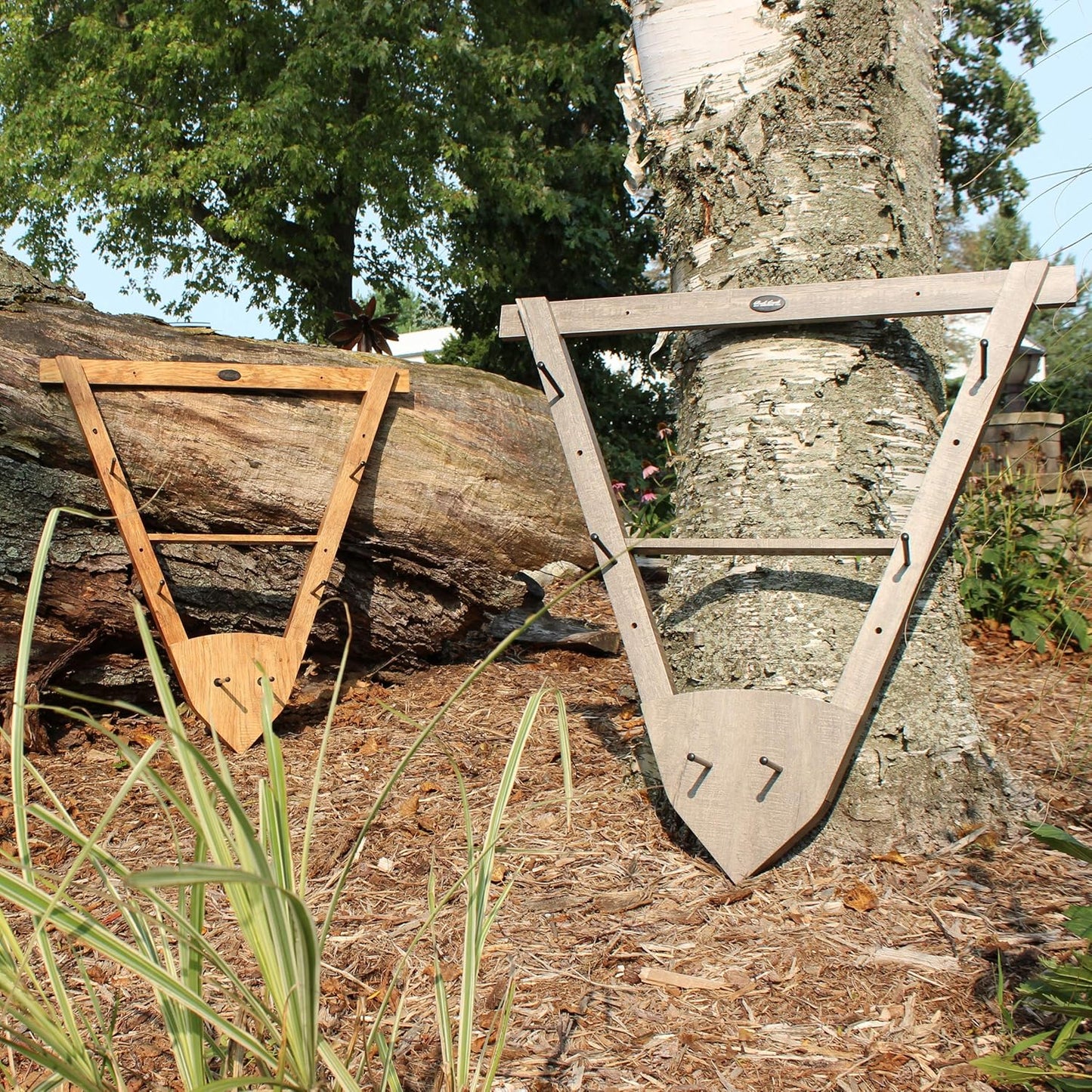 Rush Creek Creations Wall Mounted Bow and Arrow Display Rack for Hunting & Archery Accessories Real Tree 3-Bow Holder & 12-Arrow Storage Handcrafted Small Bows & Big Bow Hanger w/Arrow Holders