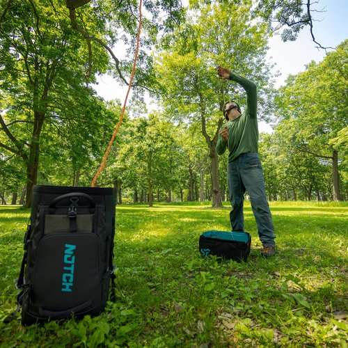 Notch Hauler Free-Standing Backpack 70 Liter Carrying Capacity, Integrated Helmet Compartment, 4 Gear Handles, Sculpted Shoulder Straps, Weather-Resistant 1680 Denier Fabric (99715)