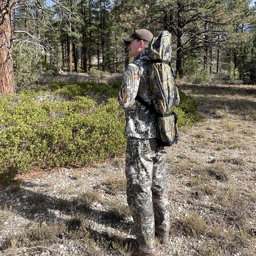 See-Through Hunting Ground Blind with Built-in Chair for Deer Hunting - 1 Person Pop-Up Camouflage Tent