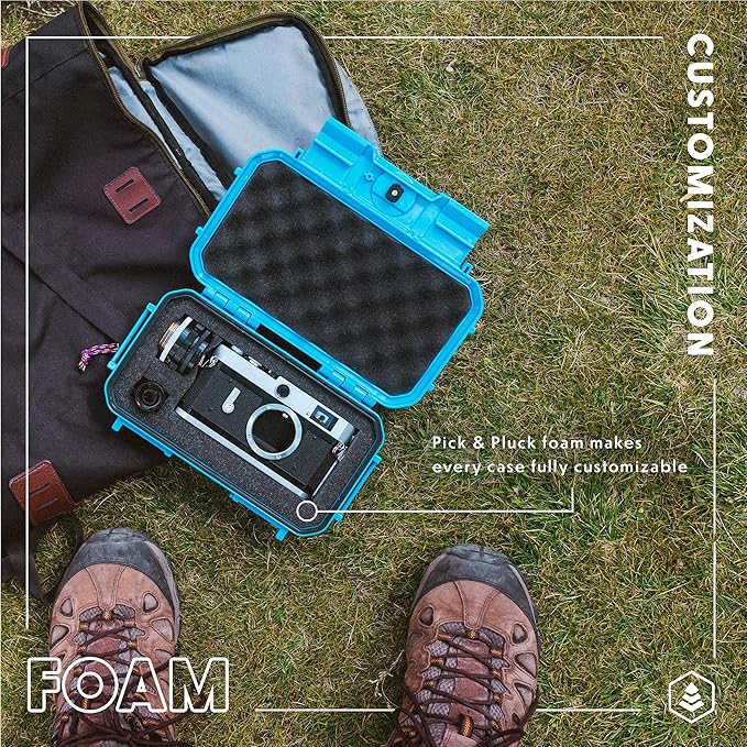 Evergreen 56 Waterproof Dry Box Protective Case with Pick & Pluck Foam - Travel Safe/Mil Spec/USA Made - for Cameras, Phones, Camping, Fishing, Hiking, Water Sports, Knives, Survival (Orange)