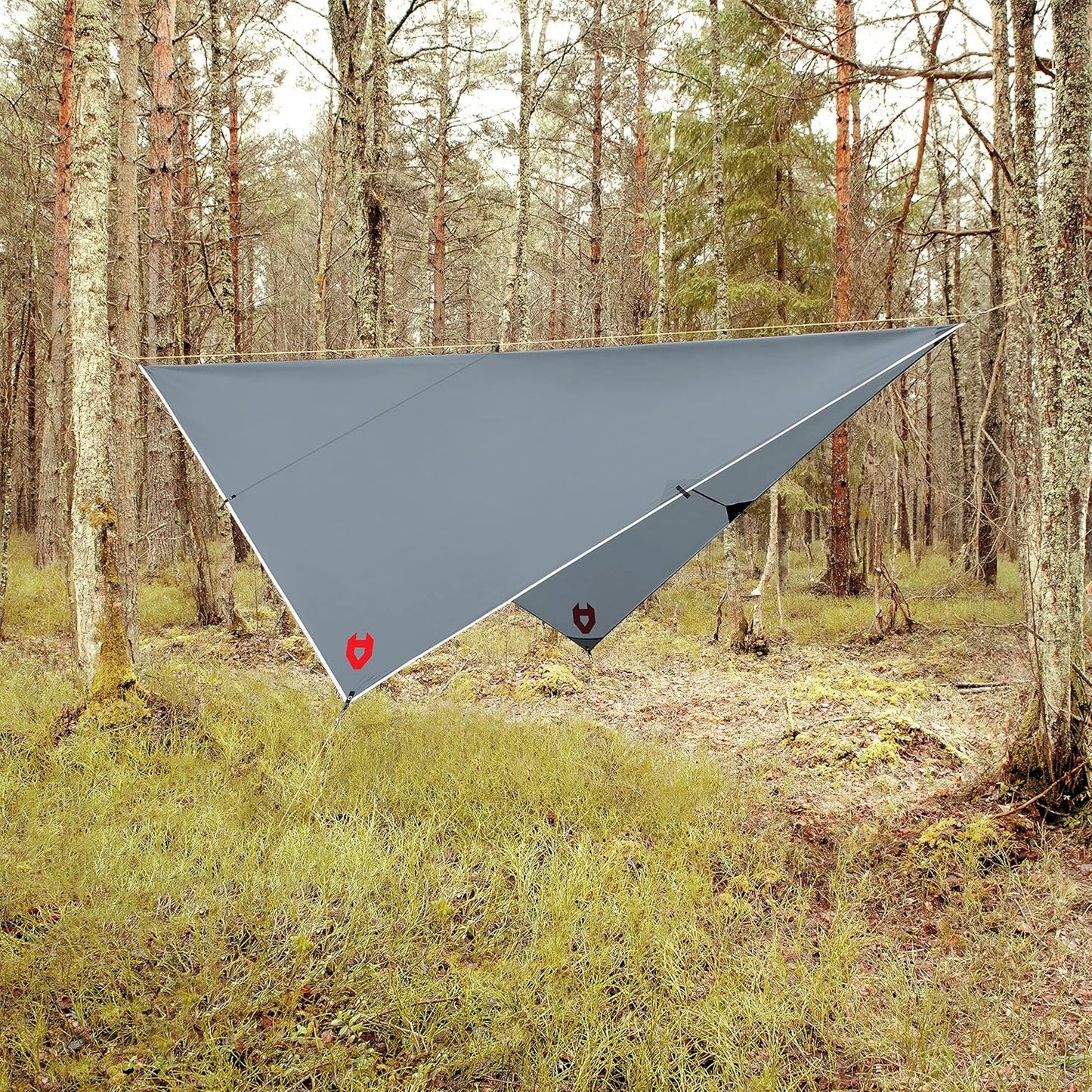 Rain Fly12x10 Lightweight Survival Camping Tarp; 100% Waterproof; Makes a Great Backpacking Tarp or Hammock Shelter; Comes in Multiple Colors, Survival Bracelet Included; Grey